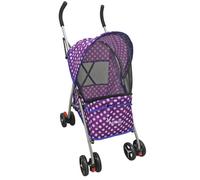 Actiaspet Pet Dog Puppy Stroller Pram Pushchair In Purple Dot With Cover