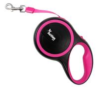 Actiaspet Retractable Dog Lead Training Pet Leash 5m or 8m Max 50kgs Extendable (Pink, 5m)