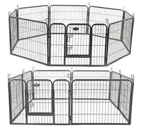 Actiaspet S 8 Panel Heavy Duty Play Pen Black