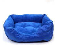 Actiaspet Small Blue Faux Fur Dog Bed Washable