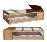 Actiaspet Tortoise Small Pet Wooden House Bunny Rabbit Hide Shelter 57"