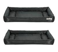Actiaspet Waterproof Dog Crate Bed Non-Slip Base Multiple Sizes (Black, Large)