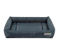 Actiaspet Waterproof Dog Crate Bed Non-Slip Base Multiple Sizes (Grey, Medium)