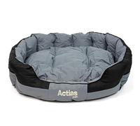 Actiaspet Waterproof Pet Bed Reversible Cushion 2 Colours Multiple Sizes (Grey/Black, Extra Large)