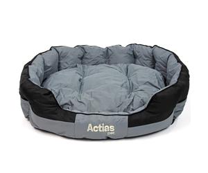 Actiaspet Waterproof Round Dog Bed XXL Grey/Black