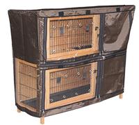 Actiaspet Wooden Rabbit & Guinea Pig Hutches with Optional Waterproof Cover (Wood, Two Tier - 4ft + Cover)