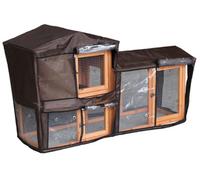 Actiaspet Wooden Rabbit Hutch With Run With Waterproof Cover