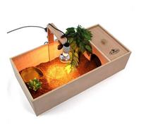 Actiaspet Wooden Tortoise Table/ Small Pet Reptile House/ Hide With Run