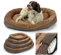 Actiaspet Xl Deluxe Orthopaedic Soft Dog Bed Pet Warm Basket Fleece Lining Cushion Puppy Cat (Brown)