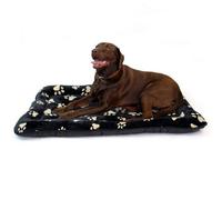 Actiaspet Xxl 48Inch Pawprint Pet Bed Black/tan