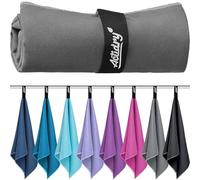 Actidry Giant Microfiber Towel XL (100x200 cm) - Quick Dry Beach Blanket, Oversized Pool & Sauna Towel - Dark Gray
