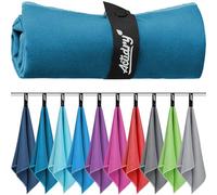 Actidry Microfiber towel - XL/L/M - 10 colors - light, quick-drying, highly absorbent - gym, sport, fitness, hiking, camping, yoga, hair, kids towels, medium - M 70 x 140 cm - petrol-blue