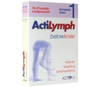 ActiLymph Class 1 Below Knee Closed Toe Compression Stockings 18-21 mmHg (Black, Large)