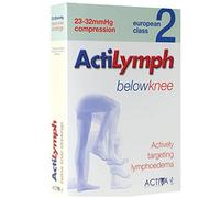 Actilymph Class 2 Standard Below Knee Closed Toe Compression Stockings, Large, Black