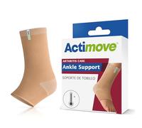 Actimove Arthritis Care Ankle Support with Heat-retaining Fabric for Men and Women - Drug-free Pain Management for Arthritis, Increases Blood Circulation - Left/Right Wear - Beige, Medium