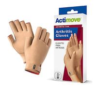 Actimove® ARTHRITIS CARE Arthritis Gloves - Medical Compression Support and Warmth for Hand Arthritis, Overuse Syndrome and Aching Fingers and Hands - Beige, Medium