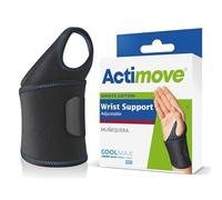 Actimove Sports Edition Wrist Support Adjustable with COOLMAX® AIR Technology for Men and Women - For Pain Management of Weak, Injured or Sprained Wrists - Left/Right Wear - Black, Universal Size