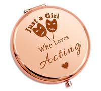 Acting Gifts for Girls Inspirational Compact Makeup Mirror for Drama Theater Actor Acting Lover Gifts Graduation Christmas Birthday Present for Actor Student Friends Actress Folding Makeup Mirror
