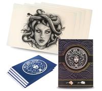 ACTINKTUDE 3mm Fake Skin with Tattoo transfer paper - Tattoo Practice Skin and Stencil paper kit includes 4pcs Double Sided Blank Tattoo Skin Practice 200x300x3mm and 20pcs temporary tattoo paper