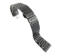 ACTINPANT 1pc 12mm 14mm 16mm 18mm 19mm 20mm 21mm 22mm Solid Stainless Steel Watch Strap Flat Head/Elbow Dual Purpose Butterfly Clasp(Black,18mm)