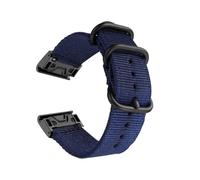 ACTINPANT 1pc 20mm 22mm 26mm Canvas Sport Watch Strap Replacement For Fenix 7 6X 6S 6 Pro 5X 5 5S 3HR Bracelet Accessories(Dark Blue,26mm)