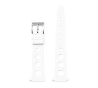 ACTINPANT 1pc 20mm 22mm Universal Fluoro Rubber Strap For X Swatch MooSwatch Soft Sport Waterproof Bracelet For IWC Watch Band(White,20mm)