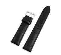 ACTINPANT 1pc Bamboo Pattern Watch Strap Genuine Leather Watchband 20mm Blue Coffee Black For Men Women Universal Bracelet Replacement(Black)