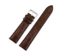 ACTINPANT 1pc Bamboo Pattern Watch Strap Genuine Leather Watchband 20mm Blue Coffee Black For Men Women Universal Bracelet Replacement(Brown)