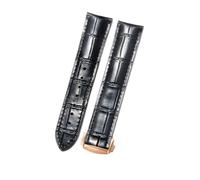 ACTINPANT 1pc Black Blue Brown 21/22mm Strap For Solid Steel Deployant Clasp Bamboo Texture Design(Black-RS-Z3,22mm)