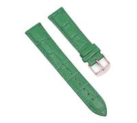 ACTINPANT 1pc Calfskin Leather Watch Strap 12mm 14mm Watchband For Women Men Accessories Solid Buckle Black Brown(Green-RG,14mm)