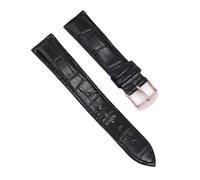 ACTINPANT 1pc Calfskin Leather Watch Strap 12mm 14mm Watchband For Women Men Accessories Solid Buckle Black Brown(Black-RG,14mm)