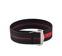 ACTINPANT 1pc Canvas Watch Strap 22mm For X Swatch For Men Women Sport Waterproof Folding Buckle Watchbands(Black Red,22mmGold Buckle)