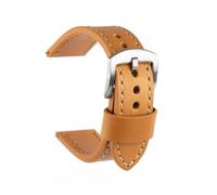 ACTINPANT 1pc Cowhide Watch Strap For 18mm 20mm 22mm 24mm Oli Wax Leather Bracelet Stainless Steel Buckle Men's Replacement Watchbband(Tan,18mm)