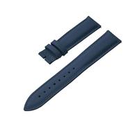 ACTINPANT 1pc FKM Leather Strap 18mm 19mm Base Watch Bands Matched With Any Brand(Blue No Buckle,19mmx18mm)
