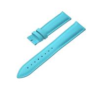 ACTINPANT 1pc FKM Leather Strap 18mm 19mm Base Watch Bands Matched With Any Brand(SkyBlue No Buckle,19mmx18mm)