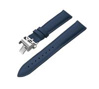 ACTINPANT 1pc FKM Leather Strap 20mm 22mm Base Watch Bands Matched With Any Brand(Blue With Buckle,20mmx18mm)