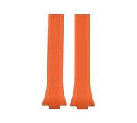 ACTINPANT 1pc FKM Replacement Strap For PRX Watch T137.407/T137.410 Series 11mm 12mm Width Foldable Buckle Diving Band(Orange-No Buckle,12mm)