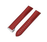ACTINPANT 1pc FKM Rubber Watch Strap 22mm For X Swatch Men Women Sport Waterproof Folding Buckle Watchband(Red,22mmSilver Buckle)