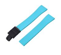 ACTINPANT 1pc Fluoro Rubber Watch Band CTS FKM Strap 19 20mm Fast Release Adjustable Universal Bracelet Black Buckle(SkyBlue Black Buckle,19mmx16mm)