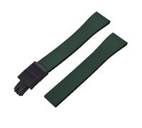 ACTINPANT 1pc Fluoro Rubber Watch Band CTS FKM Strap 21 22mm Fast Release Adjustable Universal Bracelet Black Buckle(Green Black Buckle,22mmx18mm)