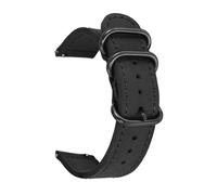 ACTINPANT 1pc Genuine Leather Strap 18mm 20mm 22mm Stainless Steel Buckle Men Release Replacement Soft Bracelet Watch Band(Black,20mmBlack Buckle)