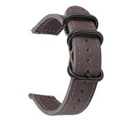 ACTINPANT 1pc Genuine Leather Strap 18mm 20mm 22mm Stainless Steel Buckle Men Release Replacement Soft Bracelet Watch Band(Gray,22mm Black Buckle)