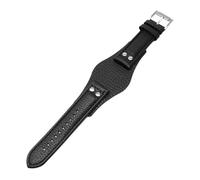 ACTINPANT 1pc Genuine Leather Strap For CH2564 CH2565 CH2891 CH3051 FS4813 ME3102 AM4535/AM4486 AM4532 20mm 22mm Men Rivet Watch Band(Black silver buckle,22mm)