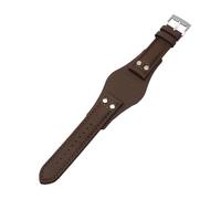 ACTINPANT 1pc Genuine Leather Strap For CH2564 CH2565 CH2891 CH3051 FS4813 ME3102 AM4535/AM4486 AM4532 20mm 22mm Men Rivet Watch Band(Brown silver buckle,22mm)