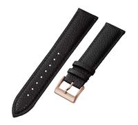 ACTINPANT 1pc Genuine Leather Watch Band 18mm 20mm Strap For Man Women Wrist Watchband(Black-RG,20mm)