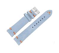 ACTINPANT 1pc Genuine Suede Leather Vintage Watch Band 18mm 20mm Blue Brown Handmade Stitching Strap Replacement Wristband(Photochromic,18mm)
