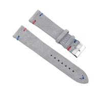 ACTINPANT 1pc Genuine Suede Leather Vintage Watch Band 18mm 20mm Blue Brown Handmade Stitching Strap Replacement Wristband(Celestial Teal,18mm)