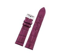 ACTINPANT 1pc Purple Watch Strap Genuine Leather Band 10mm 12mm 14mm 16mm 18mm 20mm Bamboo Pattern Bracelet For Women(18mm)