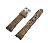 ACTINPANT 1pc Retro Wet Wax Canvas Watch Band 21mm 22mm 24mm Gray Blue Brown Green Denim Strap Replacement Release Watchbands(Brown,22mm L-130 90mm)