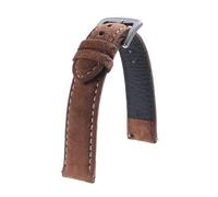 ACTINPANT 1pc Soft Suede Leather Watch Strap 18mm 19mm 20mm 22mm Release Band With Stainless Steel Buckle Wristband For Men(Brown,19mm)